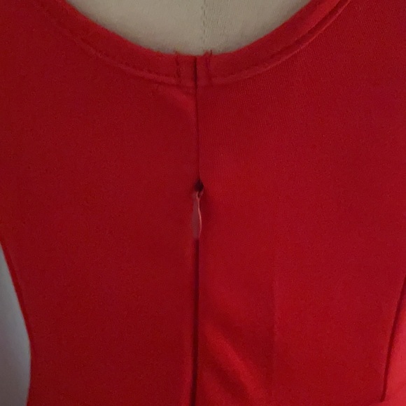 Lulu’s Determination Red Sheer Mesh Skater Dress M - Picture 11 of 16